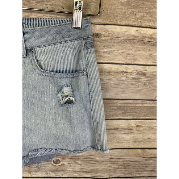 Rewash Size 5 27 Denim Shorts Frayed Hems Distress - Picture 2 of 10